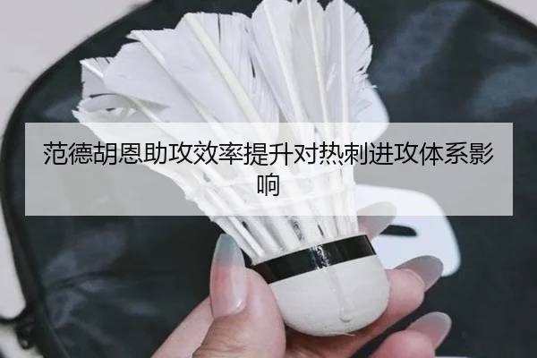 范德胡恩助攻效率提升对热刺进攻体系影响